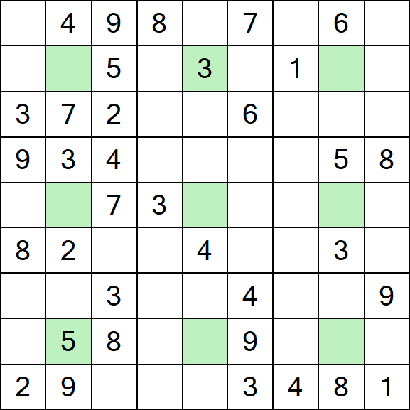 Center Dot Sudoku - Medium