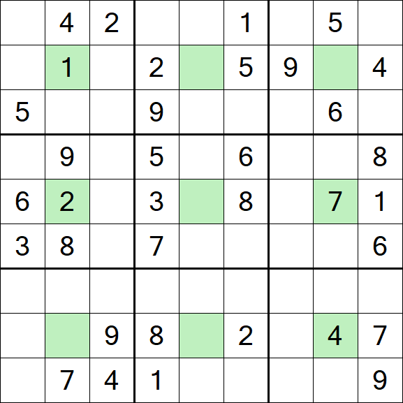 Center Dot Sudoku - Medium