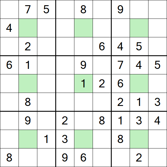 Center Dot Sudoku - Medium