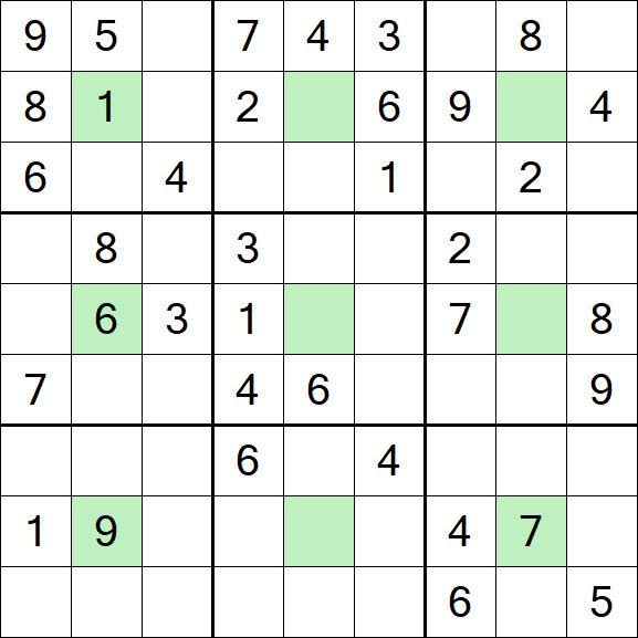 Center Dot Sudoku - Medium