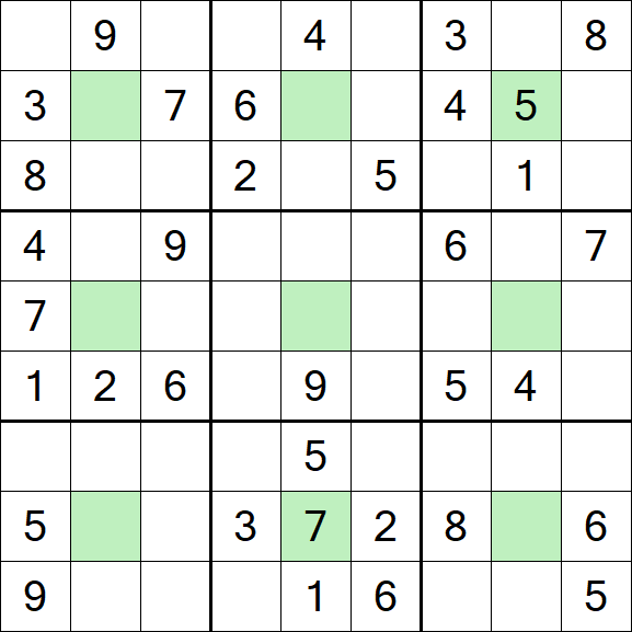 Center Dot Sudoku - Medium