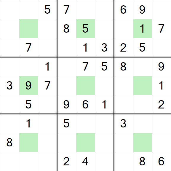 Center Dot Sudoku - Medium