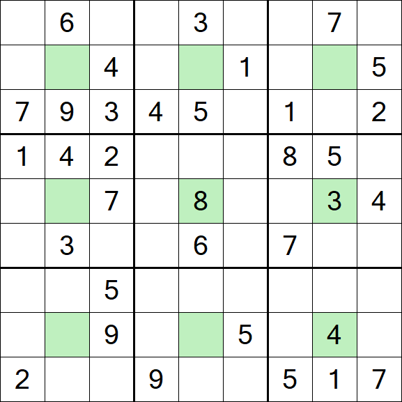 Center Dot Sudoku - Medium
