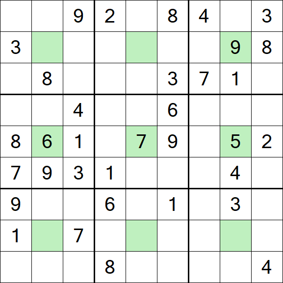 Center Dot Sudoku - Medium