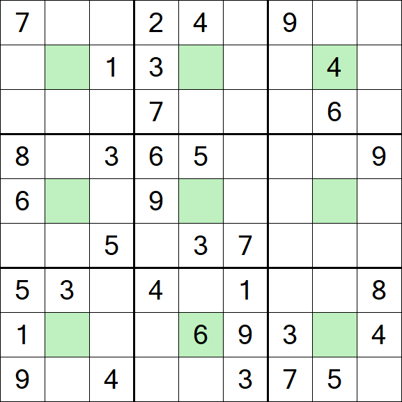 Center Dot Sudoku - Medium