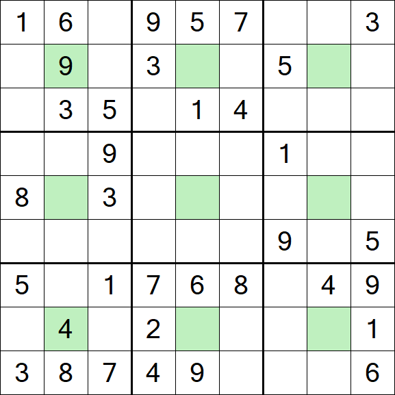 Center Dot Sudoku - Medium