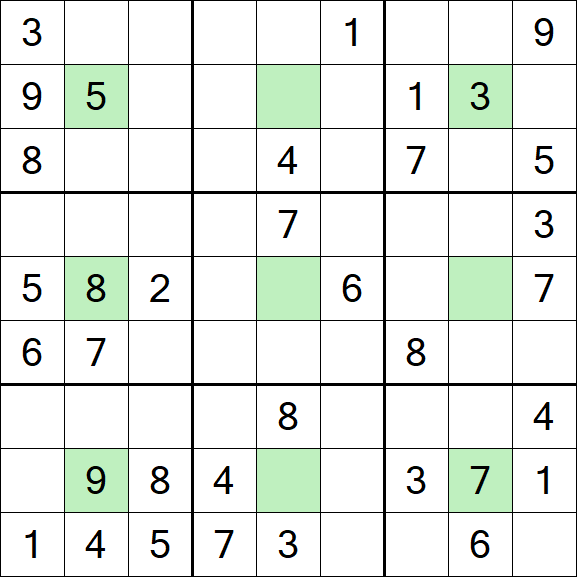 Center Dot Sudoku - Medium