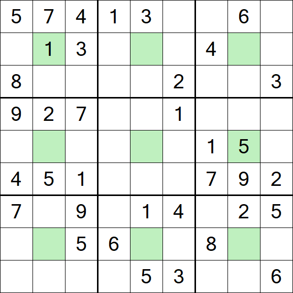 Center Dot Sudoku - Medium