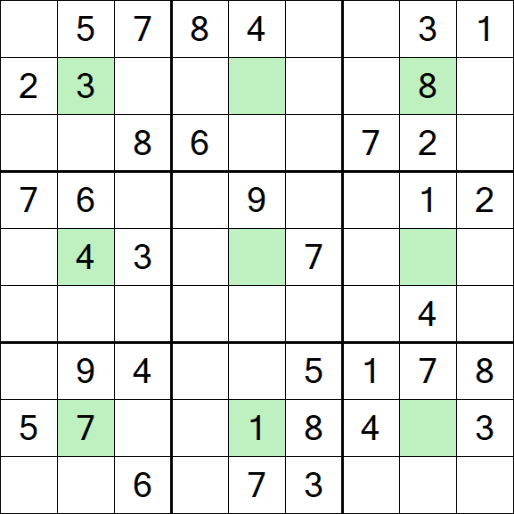 Center Dot Sudoku - Medium