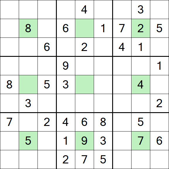 Center Dot Sudoku - Medium