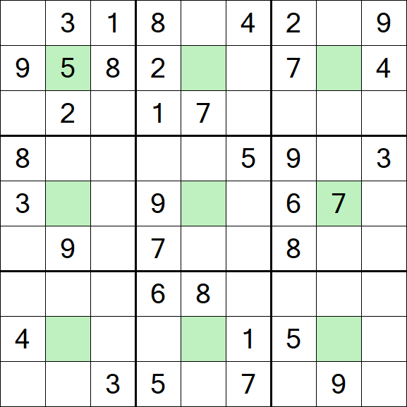 Center Dot Sudoku - Medium
