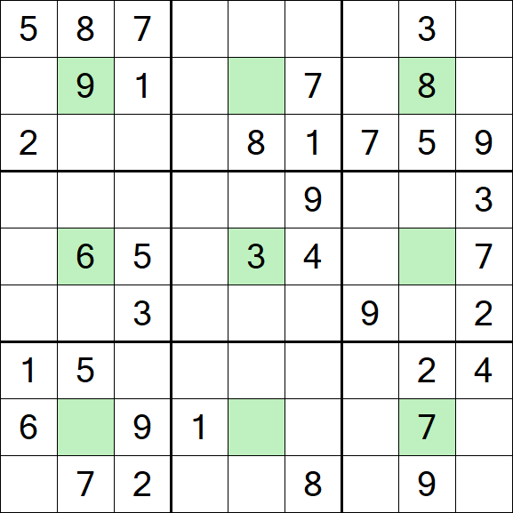 Center Dot Sudoku - Medium