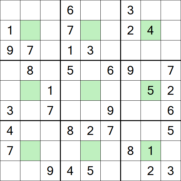 Center Dot Sudoku - Medium