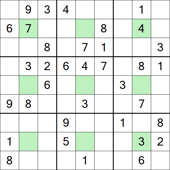 Center Dot Sudoku - Medium