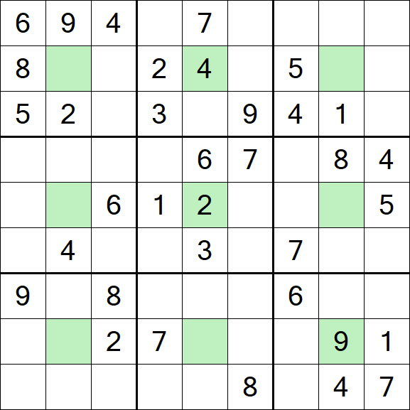 Center Dot Sudoku - Medio