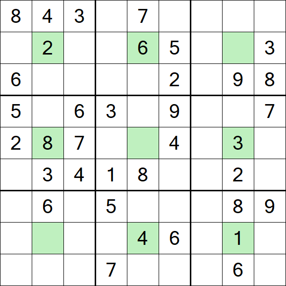Center Dot Sudoku - Mittel