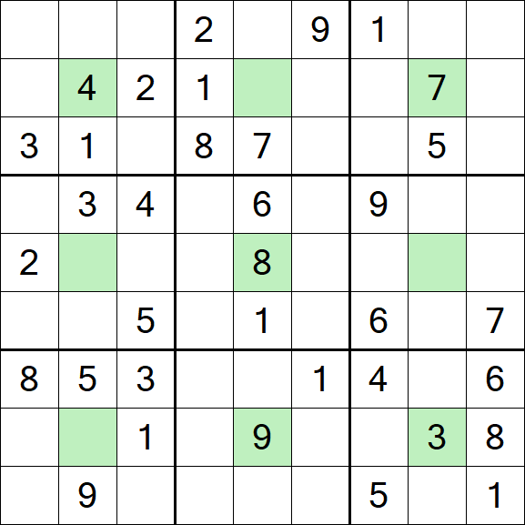 Center Dot Sudoku - Mittel