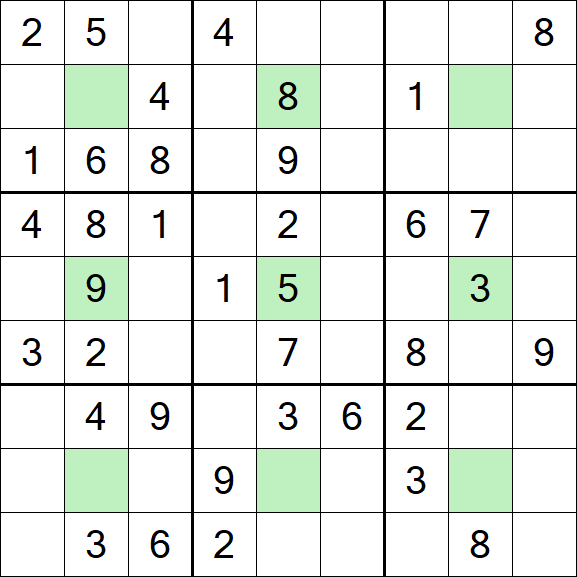 Center Dot Sudoku - Mittel