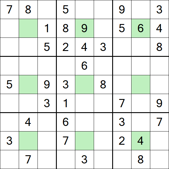 Center Dot Sudoku - Mittel