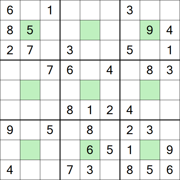 Center Dot Sudoku - Mittel