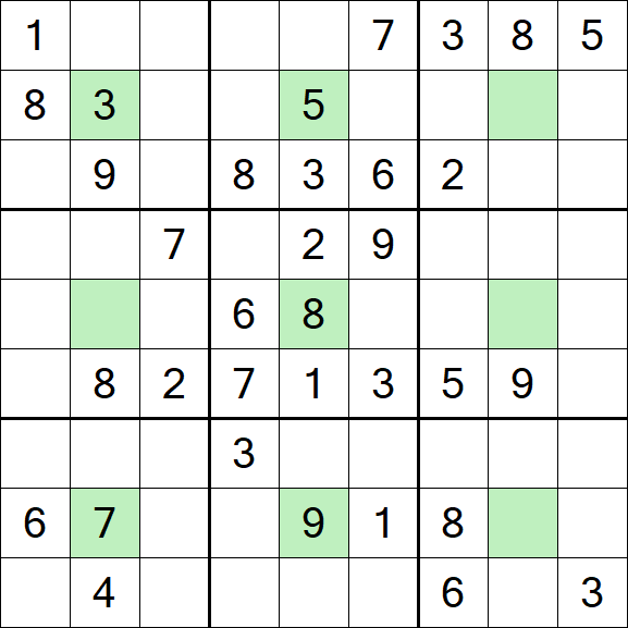 Center Dot Sudoku - Mittel