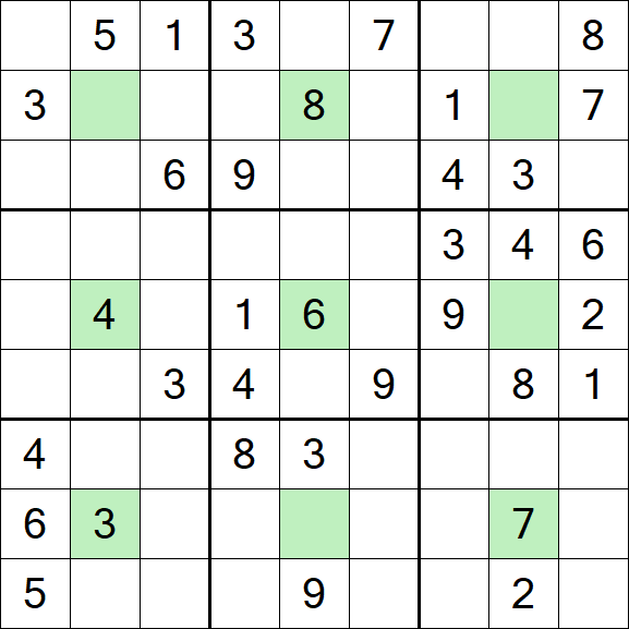 Center Dot Sudoku - Mittel