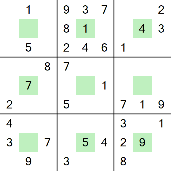 Center Dot Sudoku - Mittel