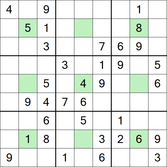 Center Dot Sudoku - Medium
