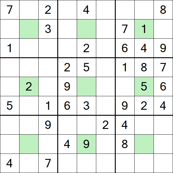 Center Dot Sudoku - Mittel