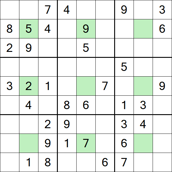 Center Dot Sudoku - Mittel