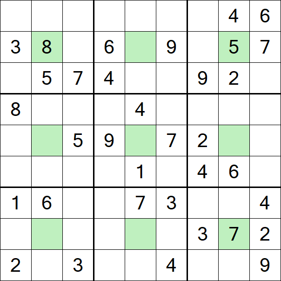 Center Dot Sudoku - Mittel