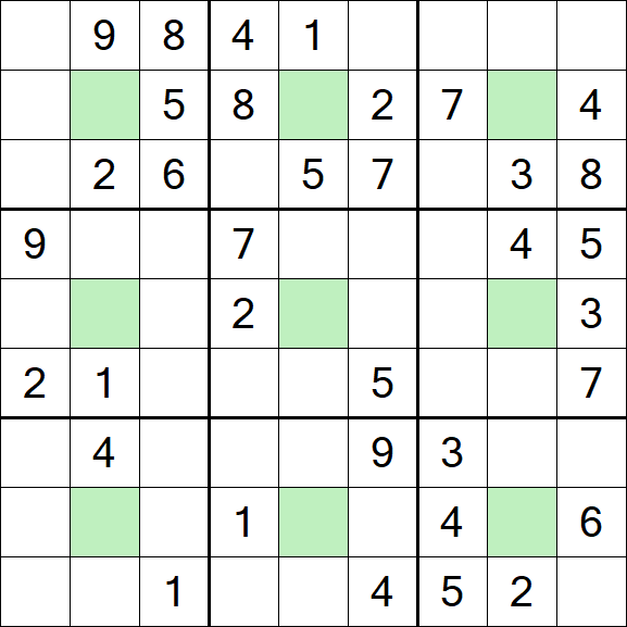 Center Dot Sudoku - Mittel