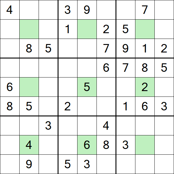 Center Dot Sudoku - Mittel