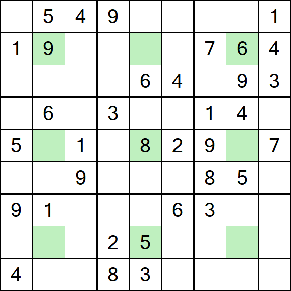 Center Dot Sudoku - Mittel