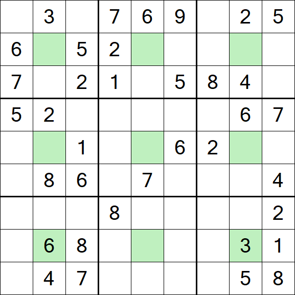Center Dot Sudoku - Mittel