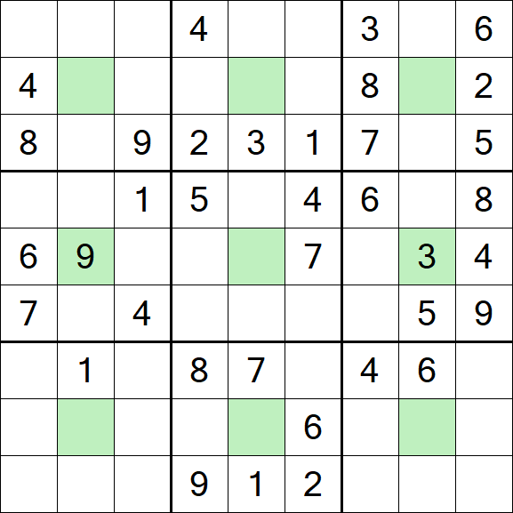 Center Dot Sudoku - Mittel