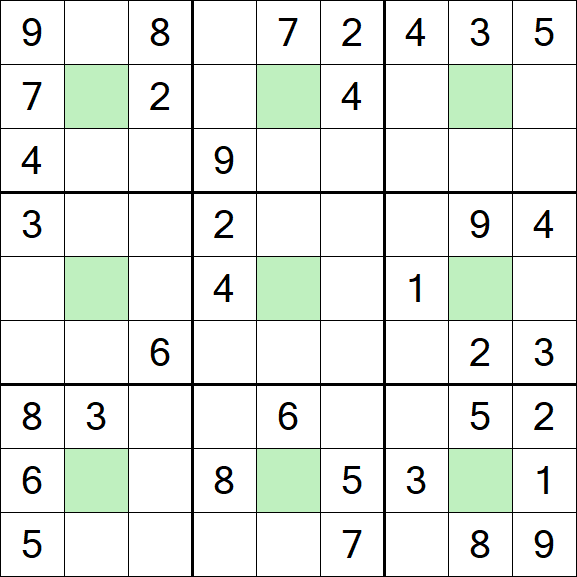 Center Dot Sudoku - Medio