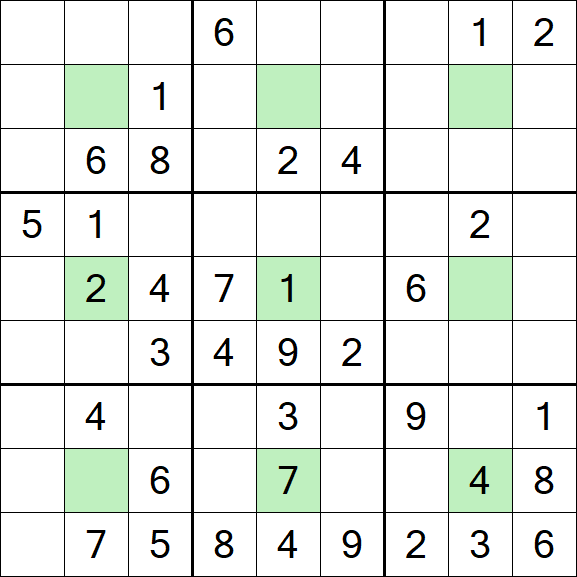 Center Dot Sudoku - Mittel