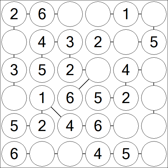Chain Sudoku 6x6 - Einfach