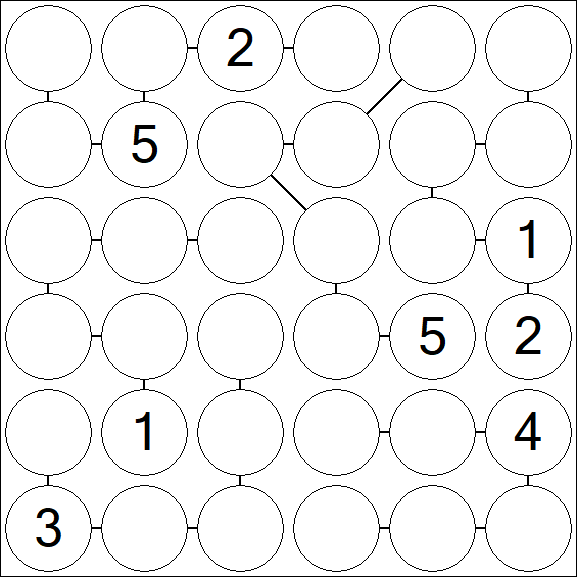Chain Sudoku 6x6 - Difícil