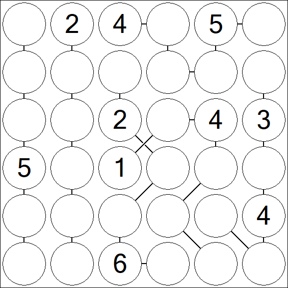 Chain Sudoku 6x6 - Difícil