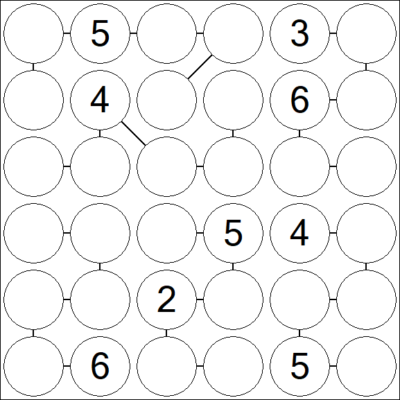 Chain Sudoku 6x6 - Difficile