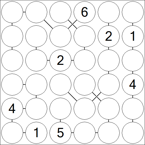 Chain Sudoku 6x6 - Difficile
