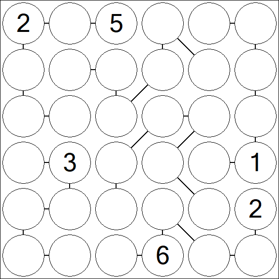 Chain Sudoku 6x6 - Difficile