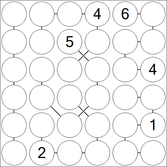 Chain Sudoku 6x6 - Difficile