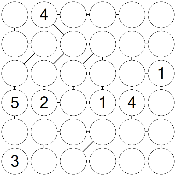 Chain Sudoku 6x6 - Difficile