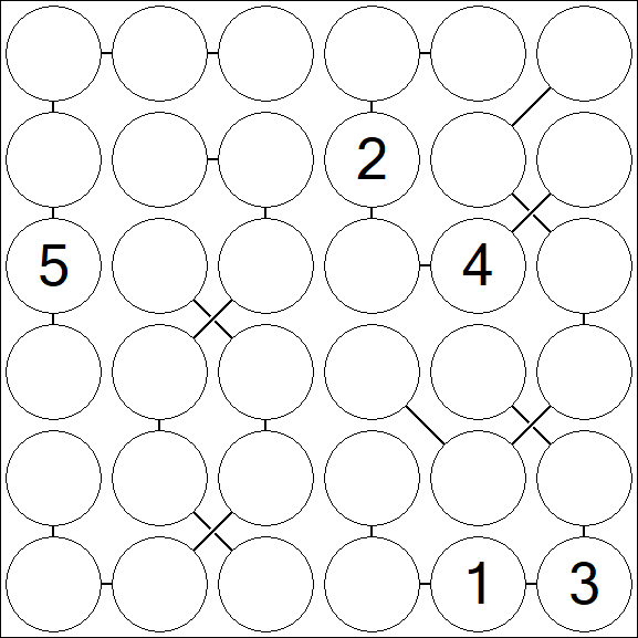 Chain Sudoku 6x6 - Difficile