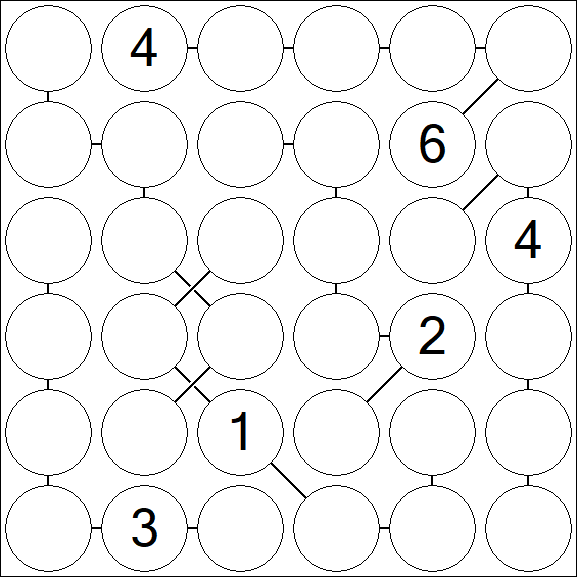 Chain Sudoku 6x6 - Difficile