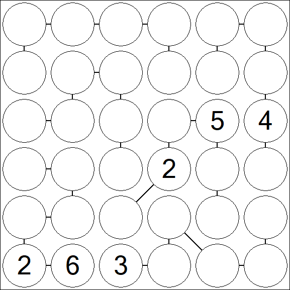 Chain Sudoku 6x6 - Hard