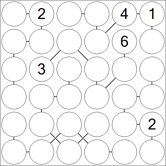Chain Sudoku 6x6 - Difficile